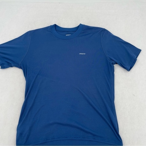 PATAGONIA Men’s Capilene Short Sleeved T-Shirt Blue size: Medium - Picture 1 of 7